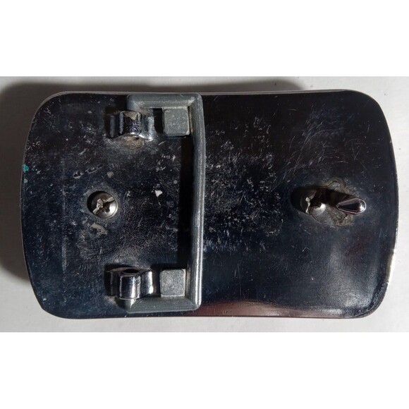 Vintage Silveplated Pink,Black  Polished Stone Beltbuckel - Picture 5 of 6